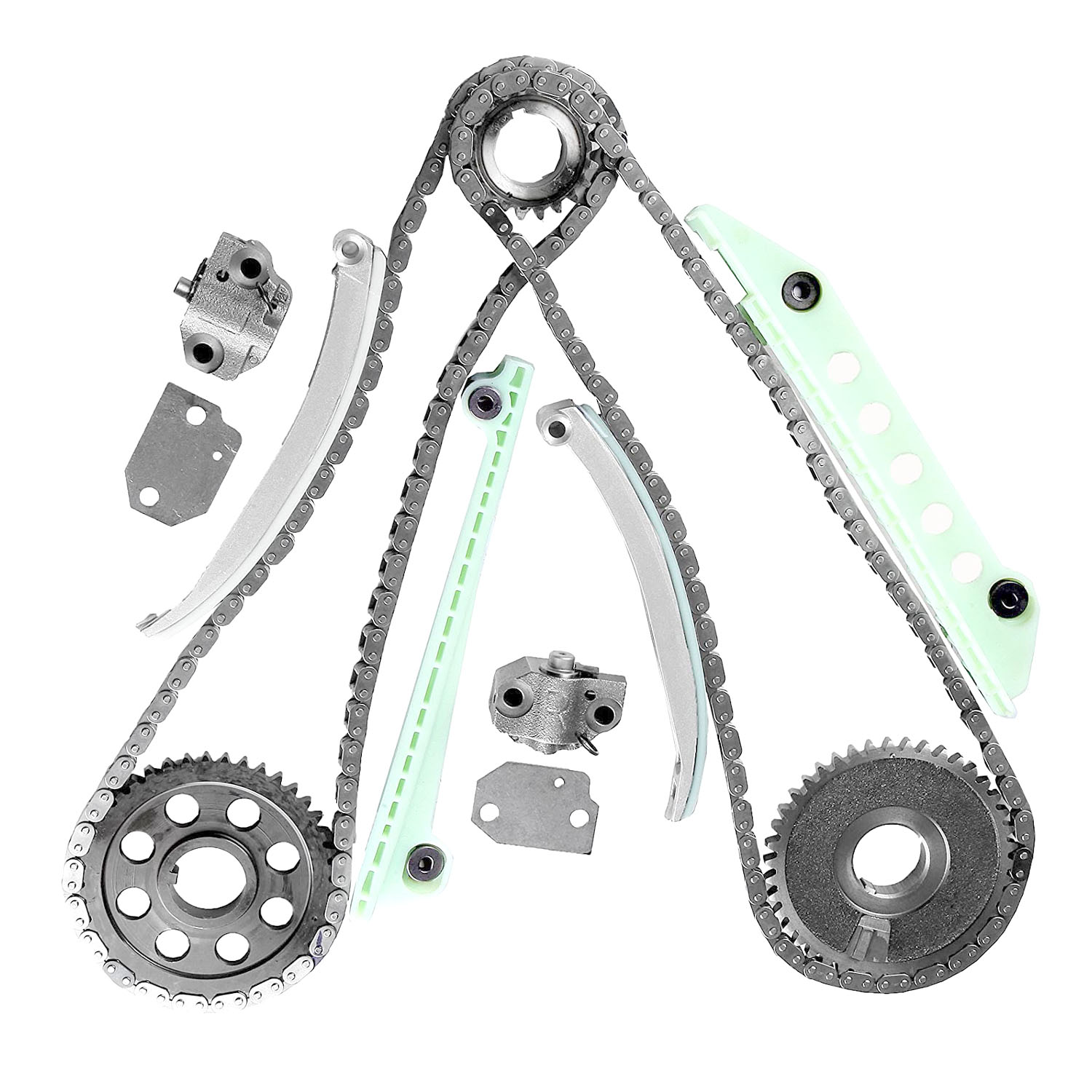 Timing Chain Kit for Ford F-150 F-250 F-350 F-450 F-550 Heritage Super Duty E-150 E-250 E-350 E-450 Econoline Club Wagon Super Duty 4.6L 2V V8 281Ci F8AZ6256AA F8AZ6256BA 5W7Z6268AA